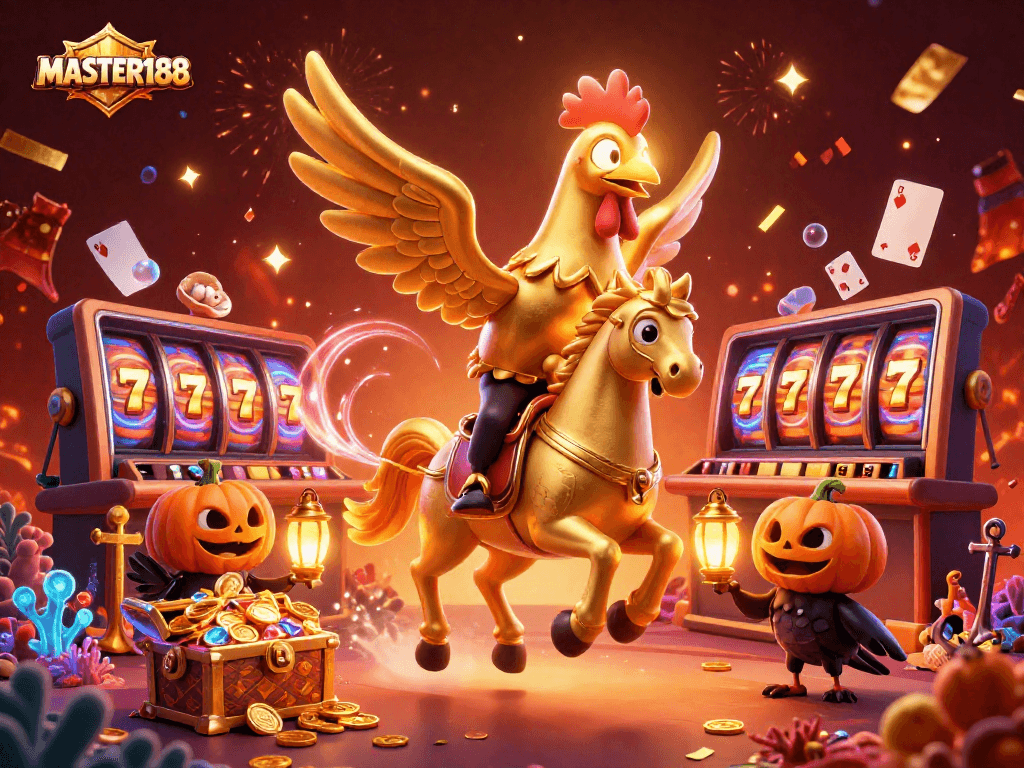 Experience thrilling jackpots with MASTER188 in a vibrant casino scene.