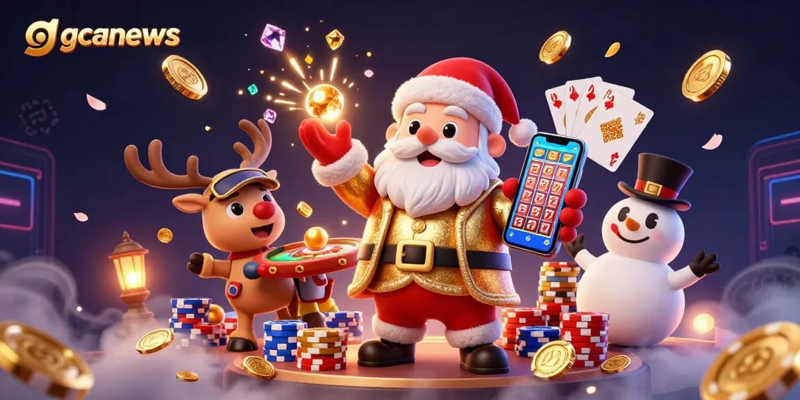 Spin big wins with gcanews in an exciting casino adventure featuring Santa and his friends!