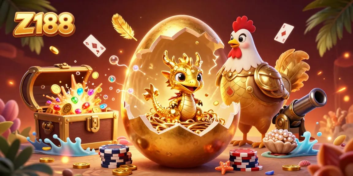 Experience winning with Z188's vibrant gaming adventure featuring golden treasures and rewards.