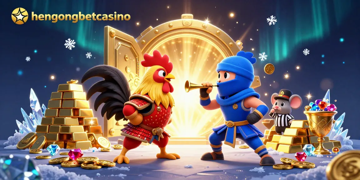 Engage in thrilling battles at hengongbetcasino with dynamic roosters, treasures, and dazzling gems.