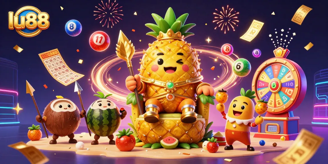 Engage with LU88's vibrant casino experience featuring festive characters and jackpot elements.