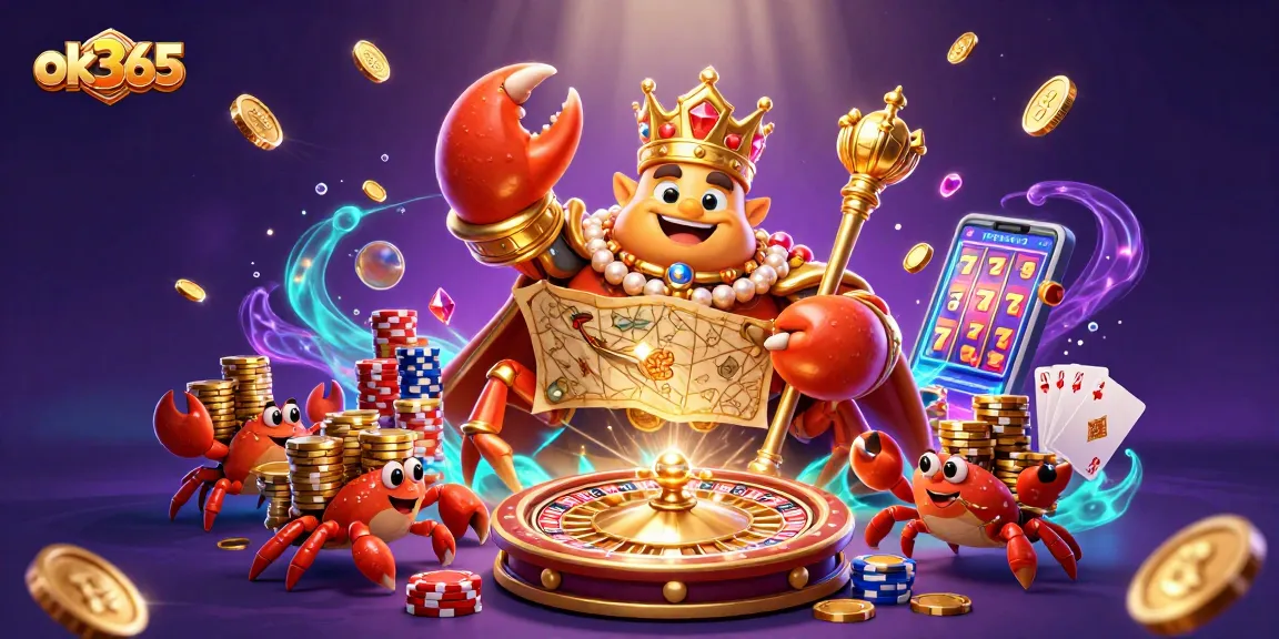 Play thrilling casino games at ok365 with vibrant characters and dynamic gambling elements.