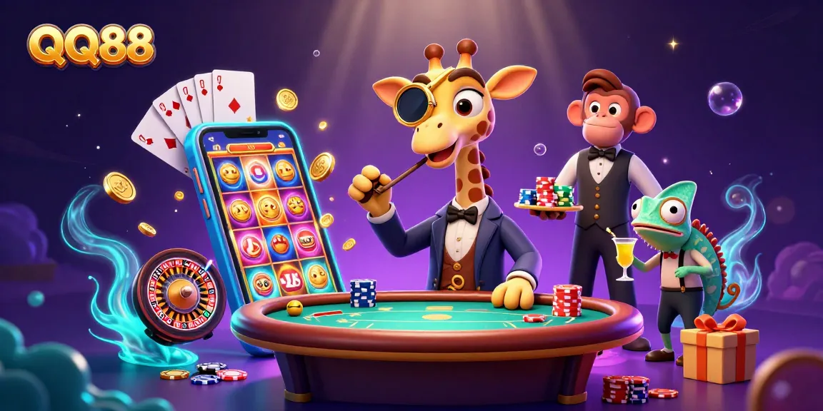 Experience thrilling gameplay at QQ88's vibrant casino scene with high-roller charm and excitement.