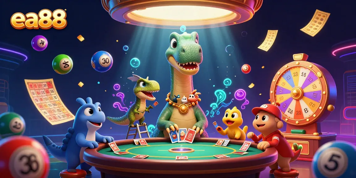 Experience the excitement of ea88 with vibrant 3D creatures and rich casino elements in dynamic action.