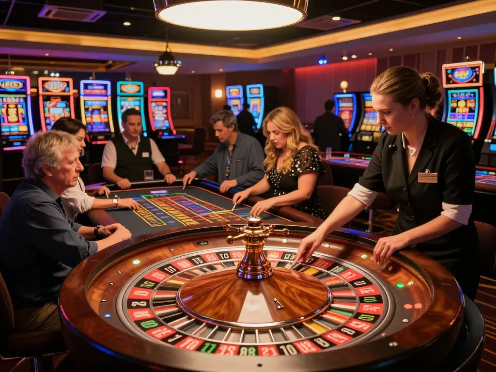 Players at a roulette table enjoying the thrill of betting at 789 casino