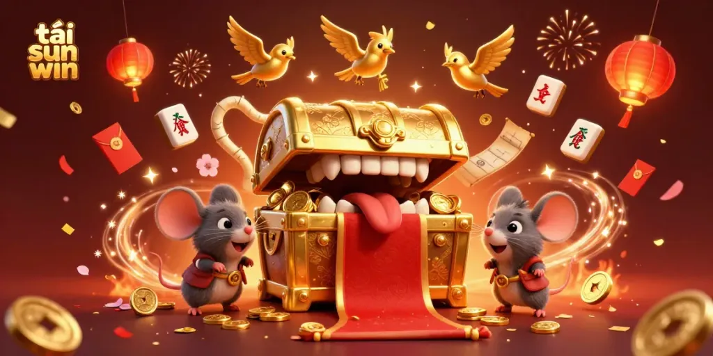 Spin to win with tải sun win, engaging illustration of a vibrant casino scene filled with colorful game elements.