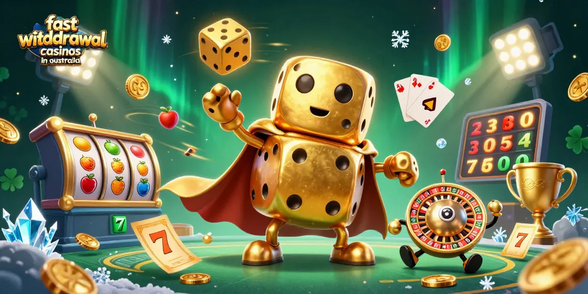 Experience exciting gaming at fast withdrawal casinos in Australia with golden dice and slots in action.