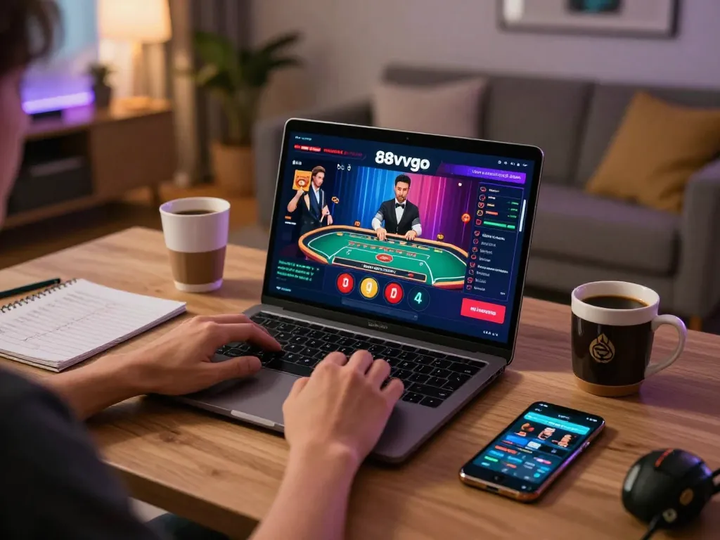 Engaging online gaming experience on 88vvgo with live dealer interaction in a cozy home