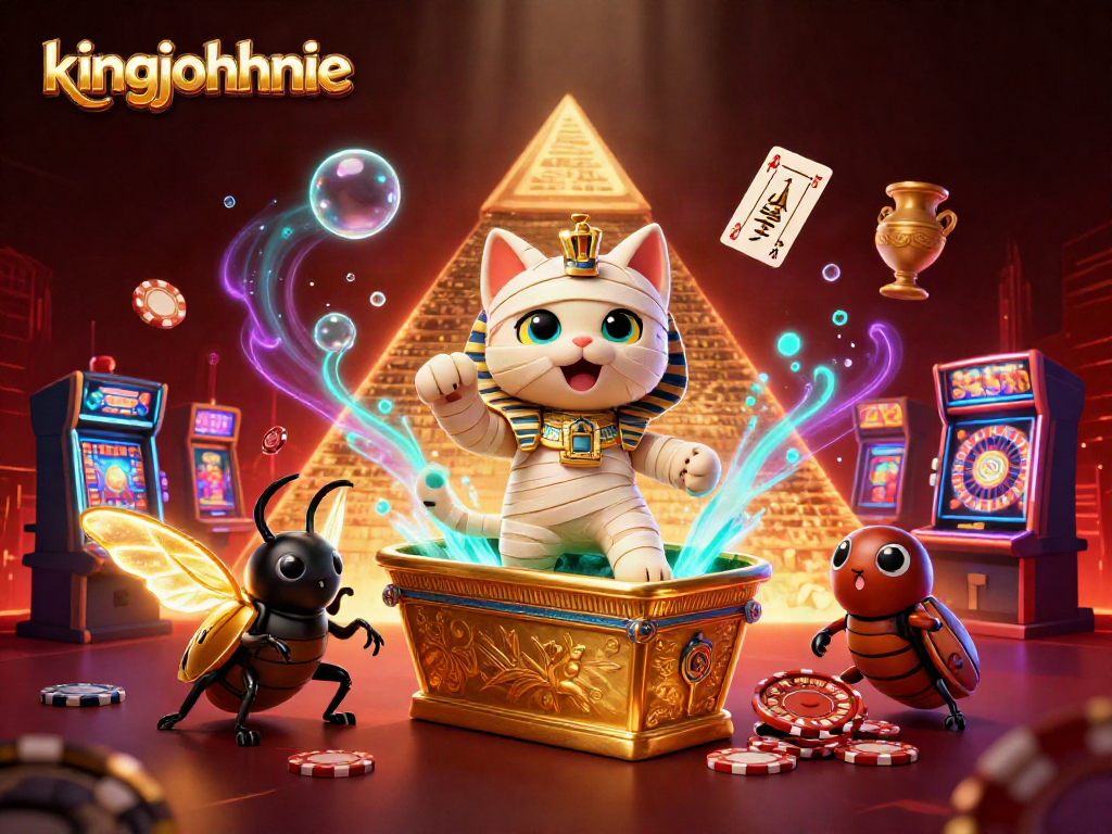 Engage with kingjohnnie's vibrant online casino environment, featuring dynamic characters and rich gaming elements.