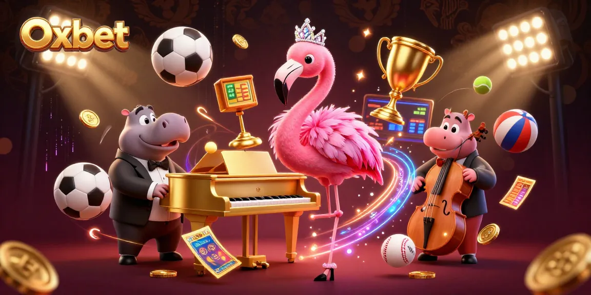 Engage with sports betting at Oxbet featuring animated lounge artists and dynamic game elements.