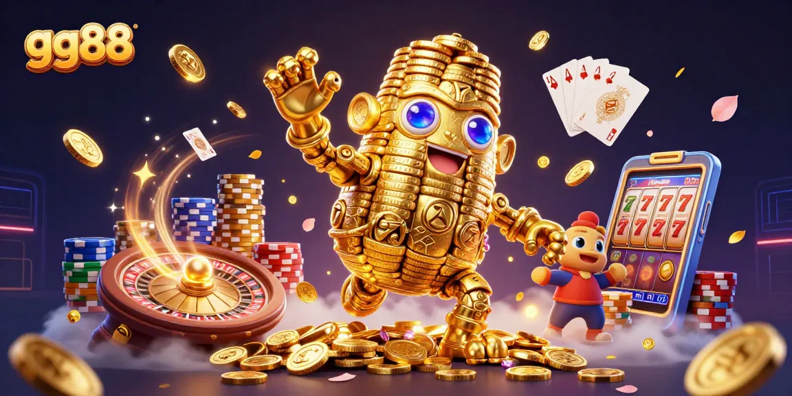 Engage with gg88's thrilling slots and jackpot games featuring a marvelous golden golem character.