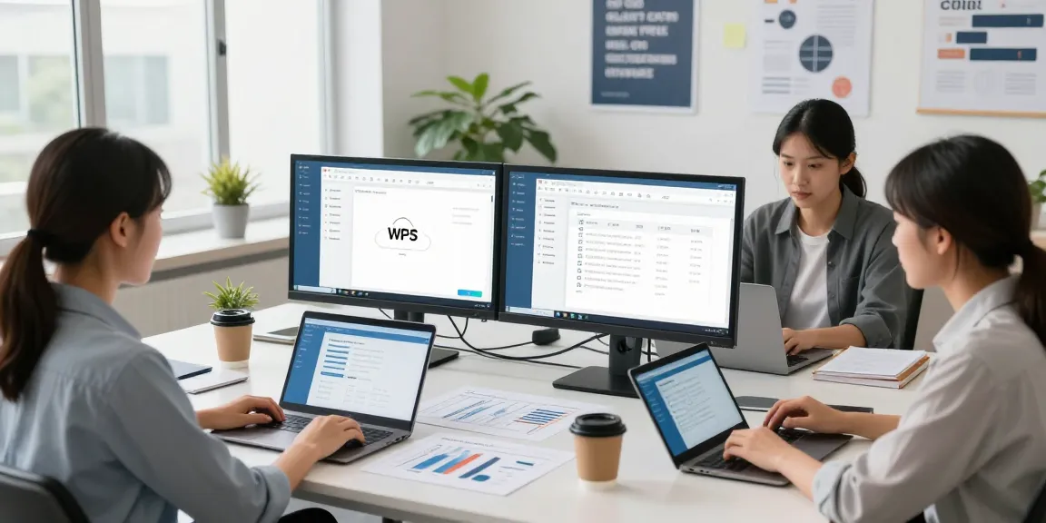 WSP用户在现代办公空间使用WPS Office软件,高效团队协作与云文档同步