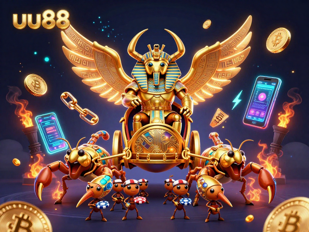 Play exciting games at uu88 featuring dynamic elements and stunning graphics in a vibrant casino scene.