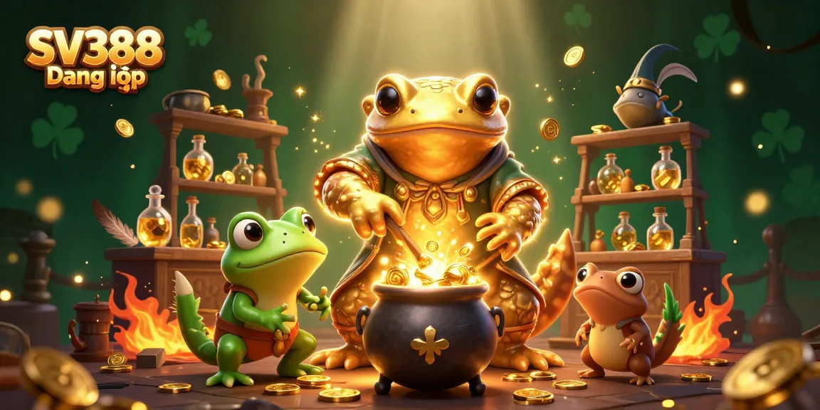 Experience SV388 Đăng nhập with immersive cockfighting scenes filled with golden elements and dynamic characters.