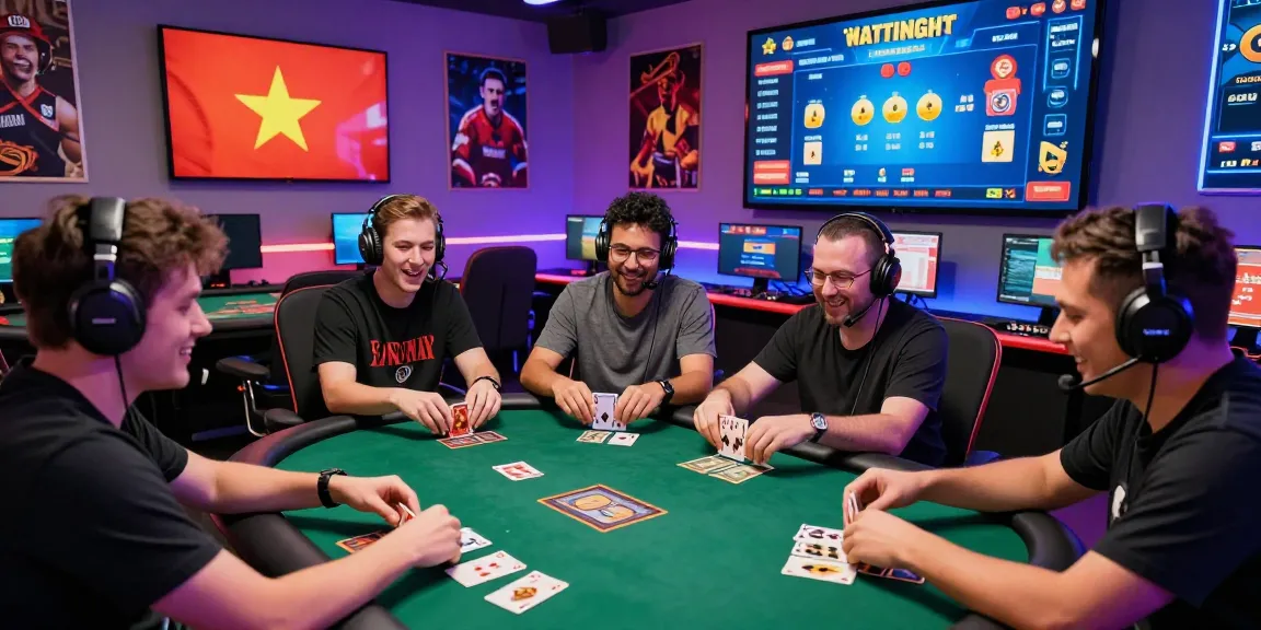 Pengalaman bermain 68 game bài secara online dengan pemain bersemangat di ruang permainan virtual yang cerah.