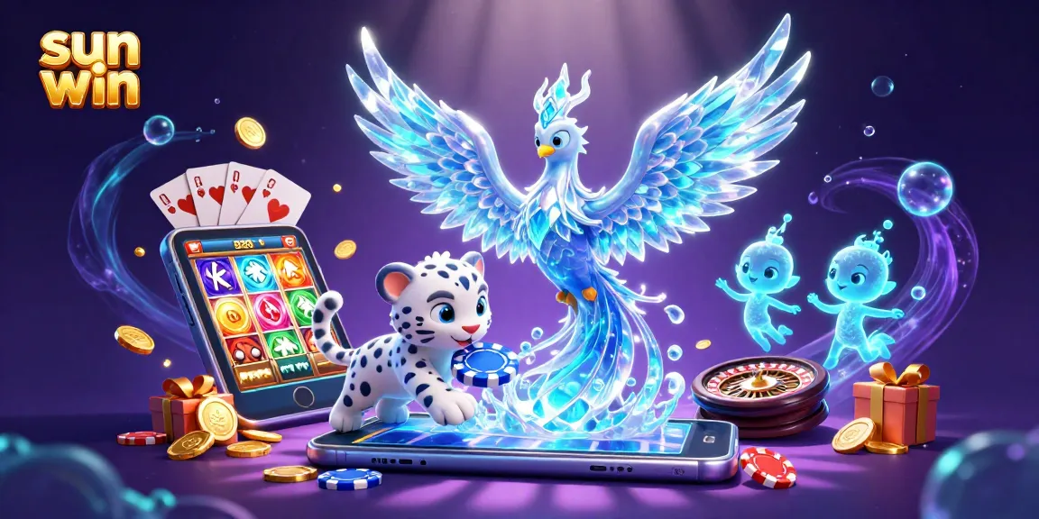 Experience dynamic gaming at sun win with colorful slots and sparkling poker chips.