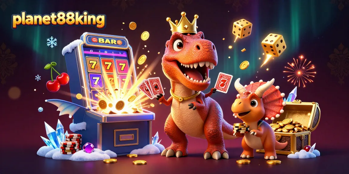 Roll the dice at planet88king with exciting cartoon characters in a vibrant casino scene.