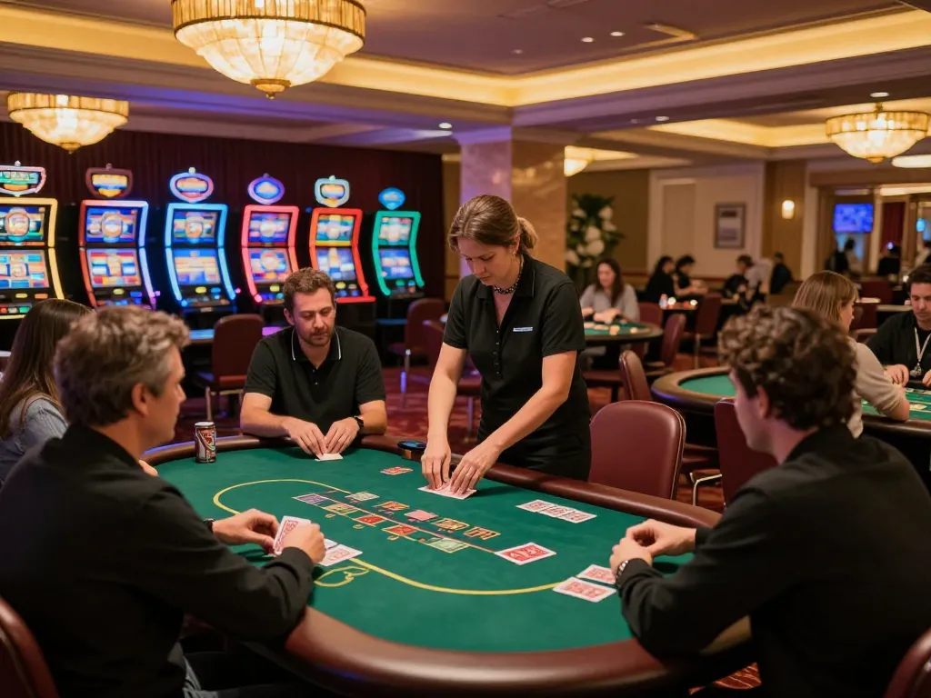 MM88 TODAY players engaging in a lively poker game on the elegant casino floor