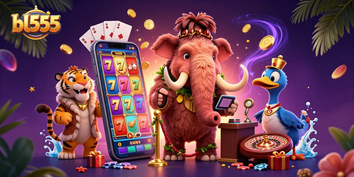 Experience the vibrant world of bl555 casino games with a lively bouncer, VIP guest, and playful doorman in a dynamic 3D scene.