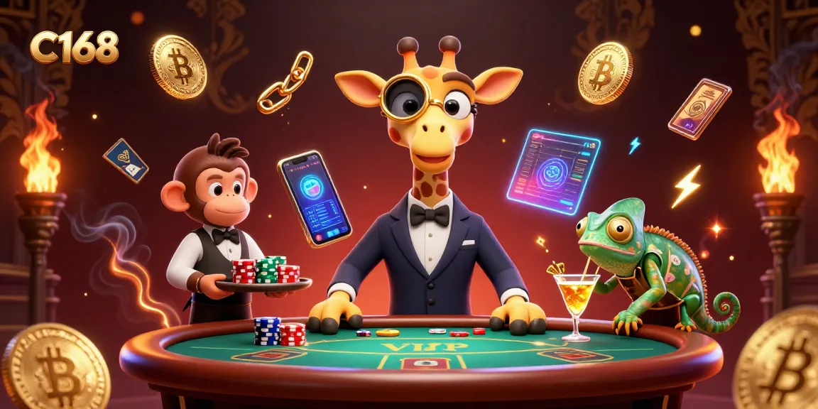 Play exciting games at C168 with a high-roller giraffe and unique characters!