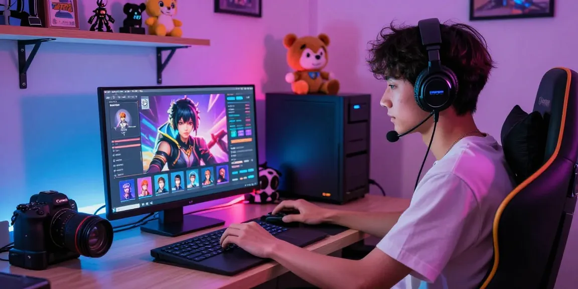 Engaging user with character ai nsfw on a laptop showcasing vibrant digital interaction.