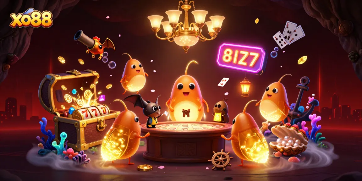 Experience the exciting ambiance of xo88 as glowworms illuminate a cave casino scene.