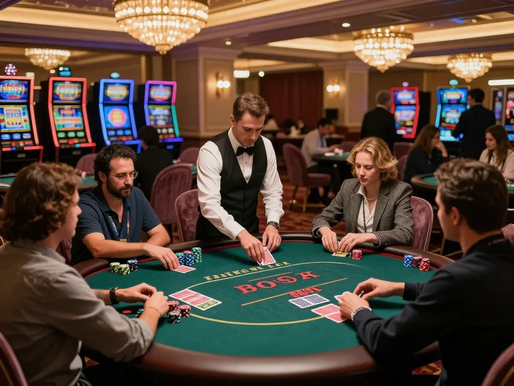 Players engaged in dynamic poker gameplay at XX88 TODAY casino, showcasing strategic action and elegant setting.