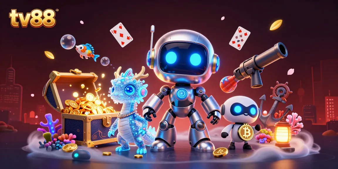 Engage with thrilling tv88 casino adventures featuring neon robots and golden treasures.