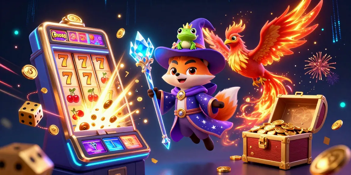 Experience the thrilling world of 8sc88 with a vibrant casino backdrop featuring wizards and jackpots.