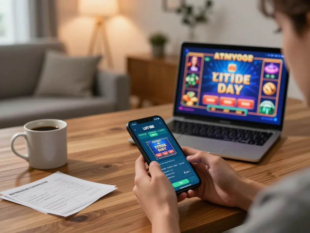 Engaging with LOTO188 LINK using a mobile app in a cozy home setting