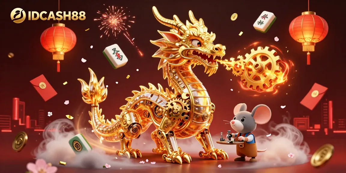 Experience the thrill of IDCASH88 with a vibrant casino fantasy scene filled with magical elements.