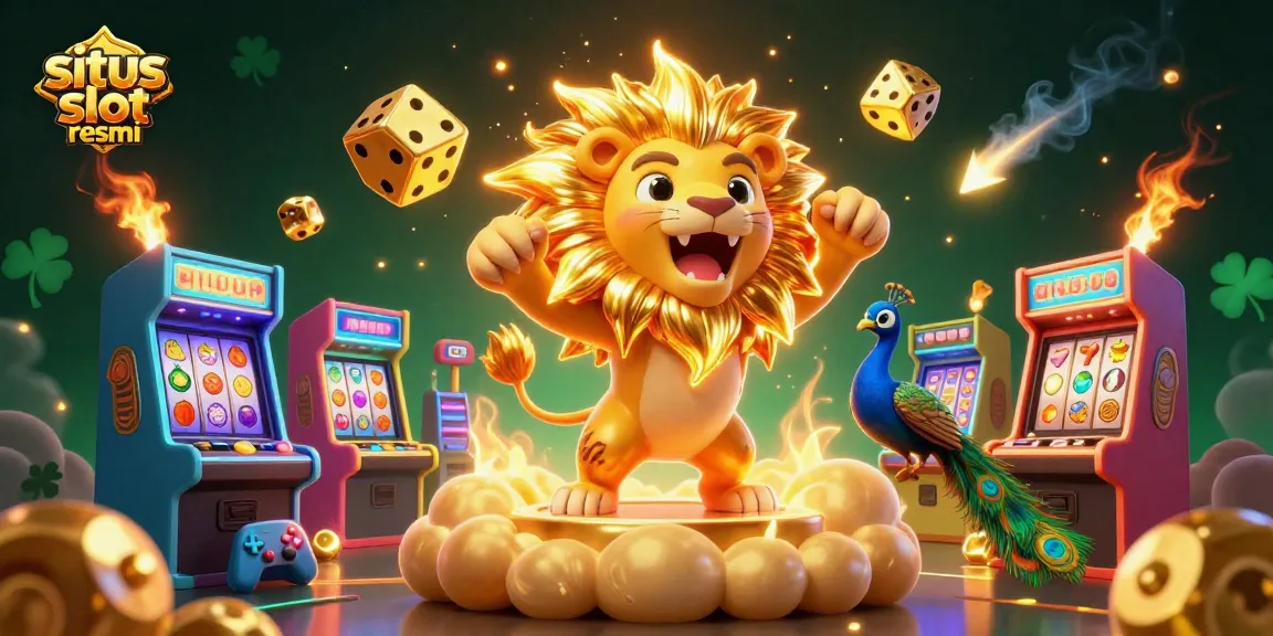 Engage in thrilling spins at situs slot resmi featuring dynamic slot reels and colorful casino elements.
