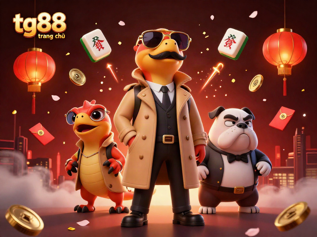 Engage in thrilling gameplay at tg88 trang chủ with dynamic 3D raptors in a casino setting.