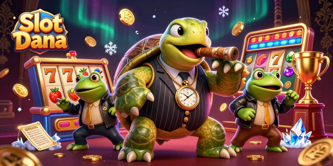 Engage in thrilling Slot Dana adventures with a stylish turtle and bullfrog enforcers showcasing glimmering jackpots.