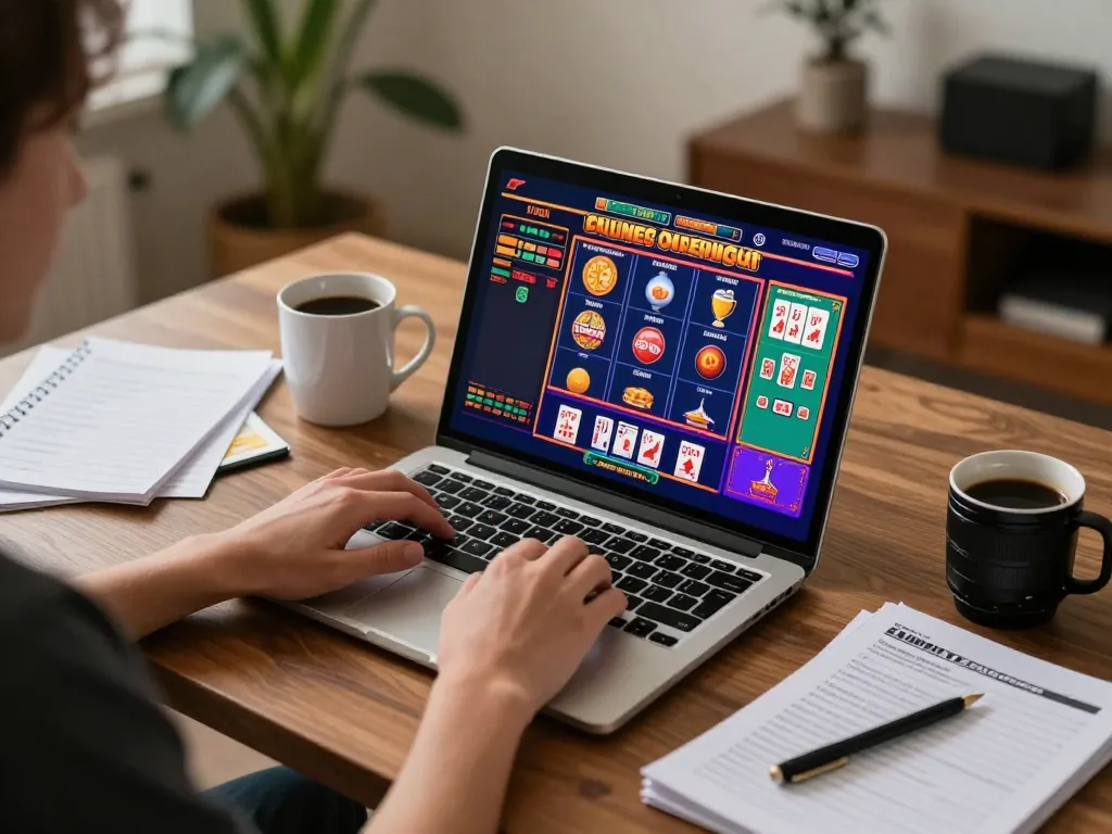 Engagement dans une session de jeu de casino en ligne 2026 à domicile, axé sur la stratégie.