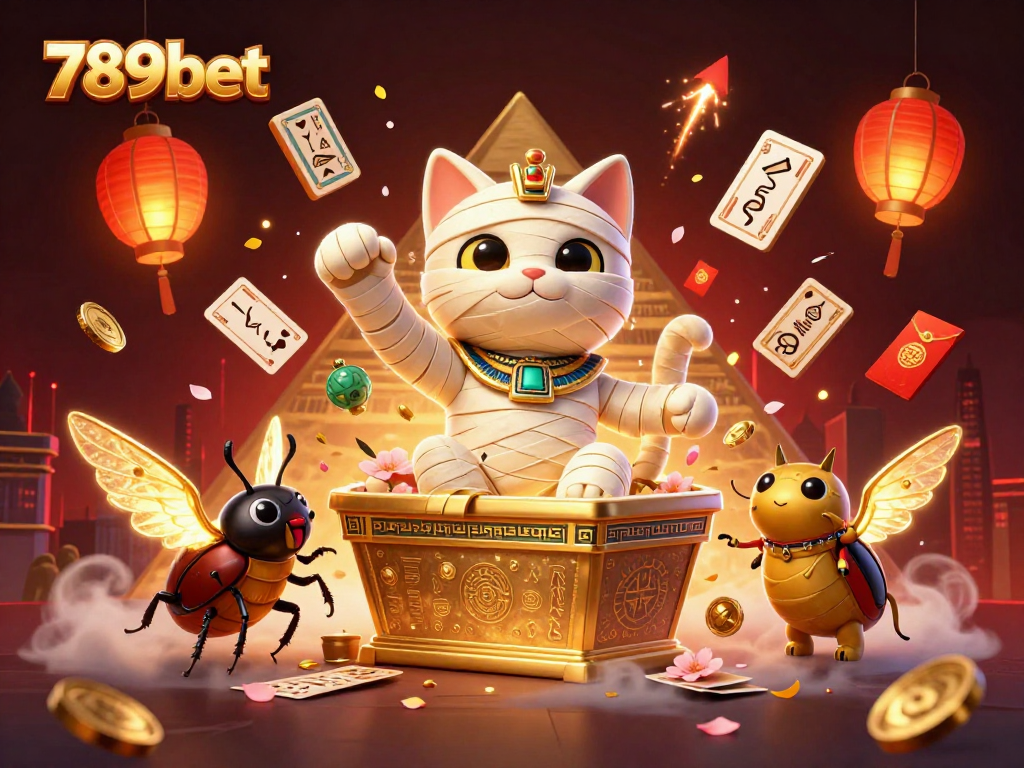 Engage in thrilling games at 789bet with a vibrant 3D casino illustration portraying an exciting Egyptian theme.