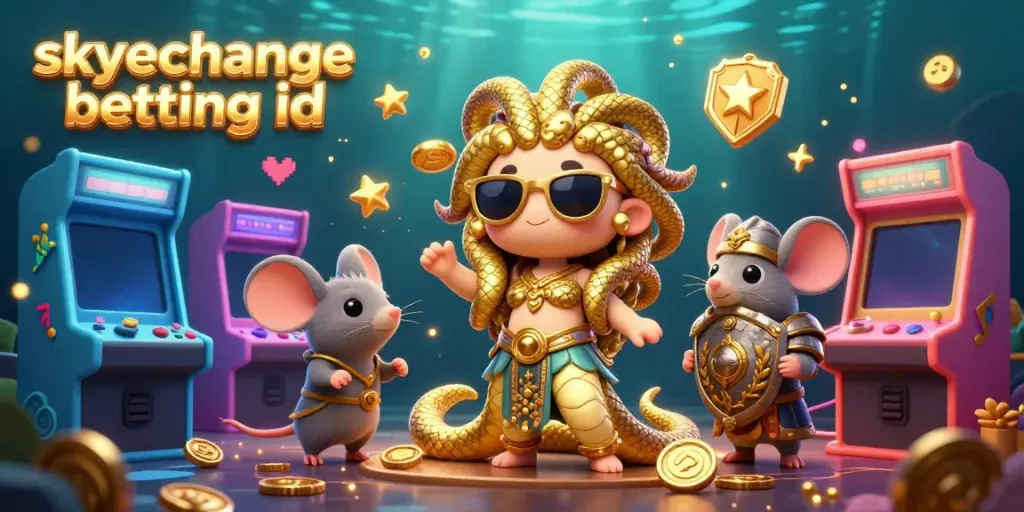 Experience the thrill of winning with your skyexchange betting id amidst a vibrant casino-themed 3D illustration.