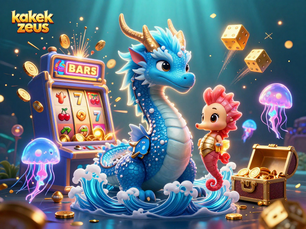 Engage in thrilling gameplay with kakek zeus in a dynamic casino scene full of lucky symbols and jackpots.